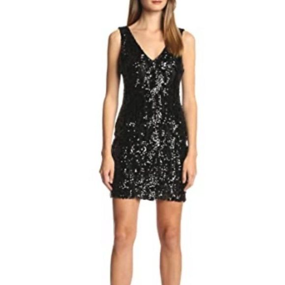 Ark & Co Dresses & Skirts - 𝅺NWT Ark & Co Sequin Dress with Leather side panels sz Small